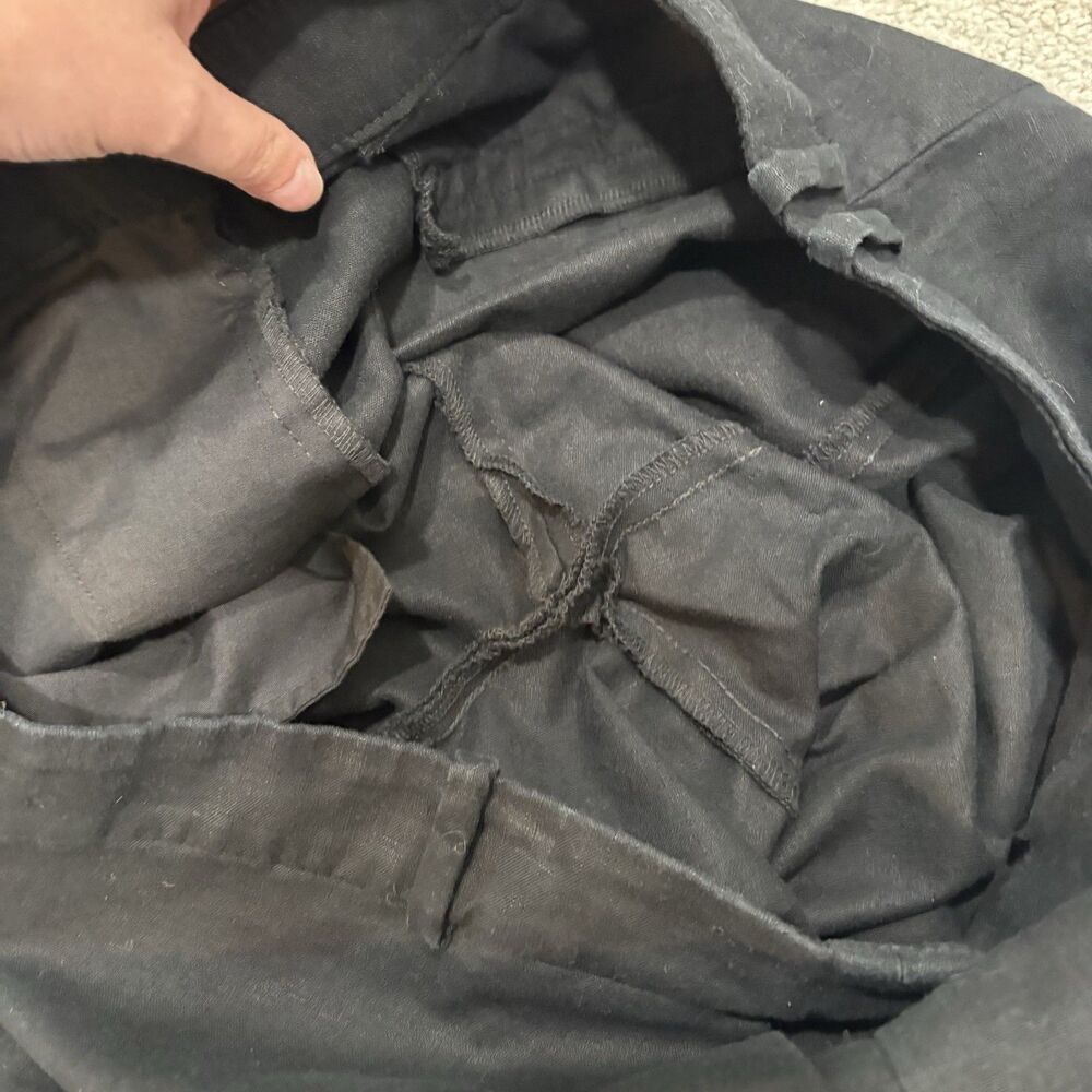 J. Crew Black Linen Blend Remy Wide Leg Pant Size 12 - Picture 6 of 11
